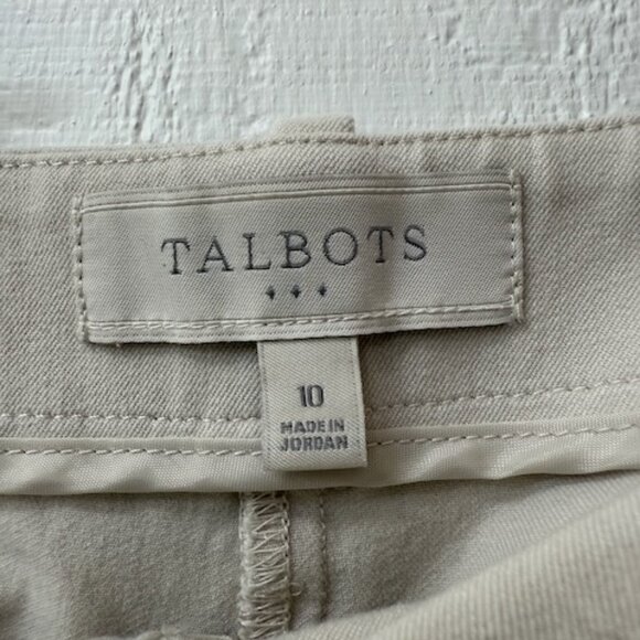 Talbots Cropped Summer Pant, Ivory, size 10 - Picture 8 of 9